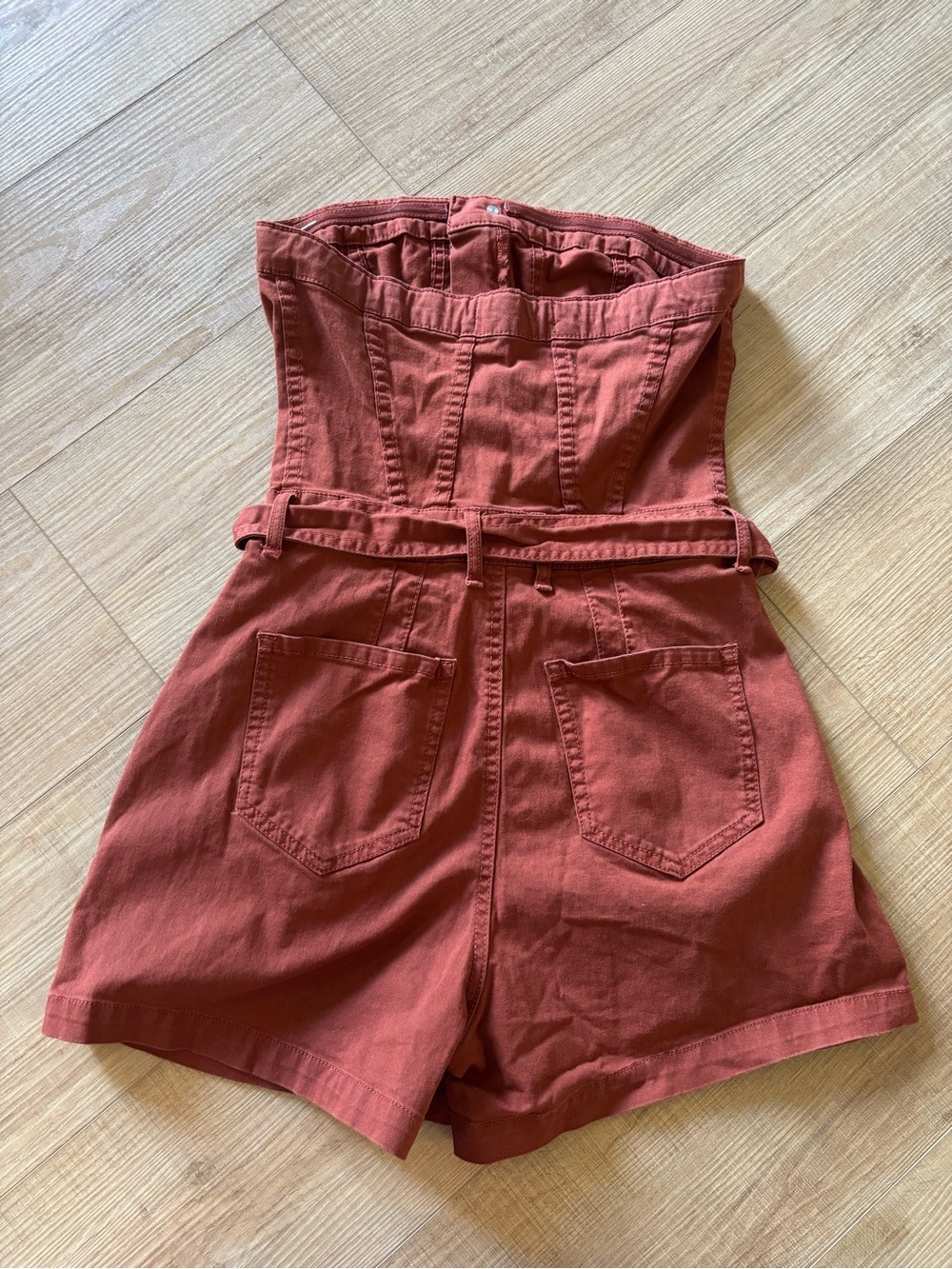 NWOT Circus NY By Sam Edelman Strapless Belted Romper y2k utility Sz 27 US 4 - Picture 4 of 8